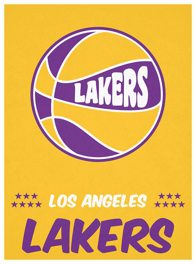 Los Angeles Lakers Vintage Basketball Art Mixed Media by Joe Hamilton ...