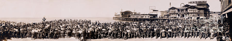 Los Angeles Motorcycle Club at Venice, Ca. 1911 Photograph by Jon Neidert