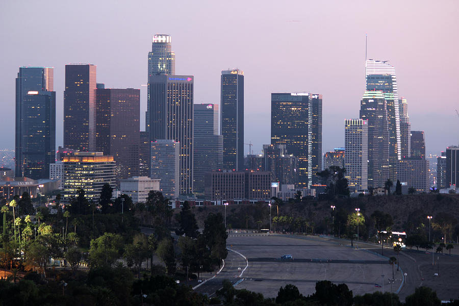 Los Angeles Skyline Nighttime 2 Photograph by Helaine Cummins