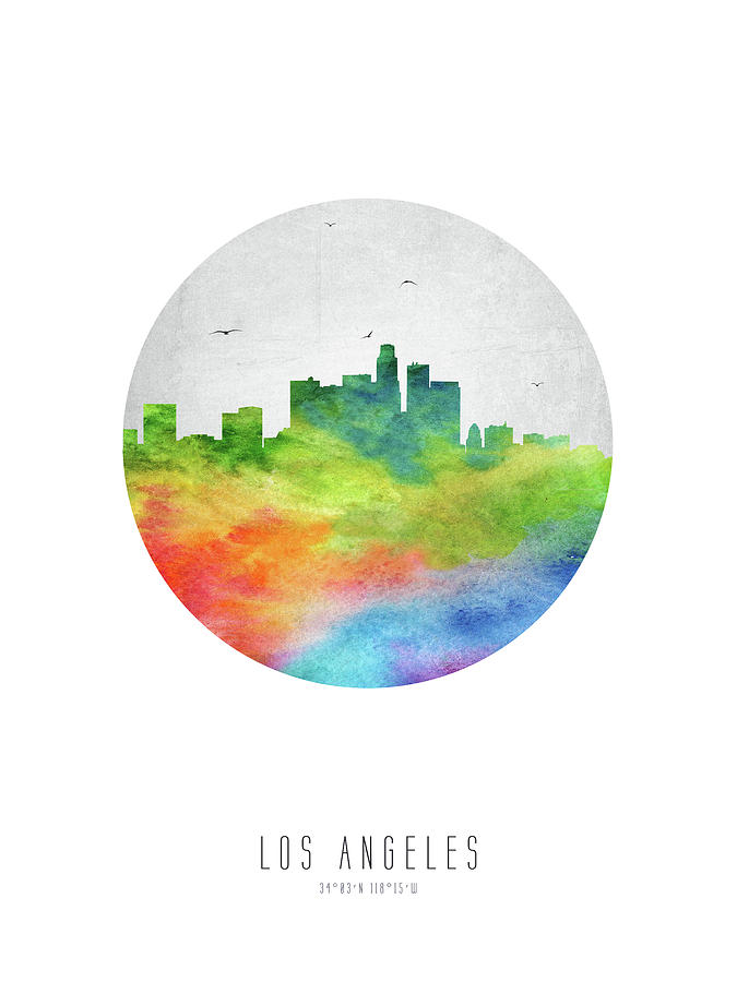 Los Angeles Skyline Uscala20 Digital Art