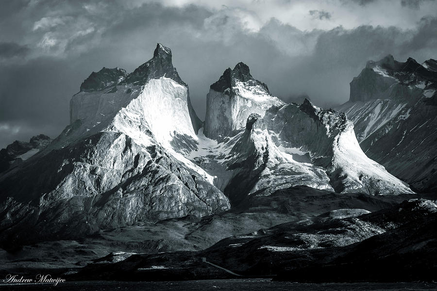 Los Cuernos in Black and White Photograph by Andrew Matwijec