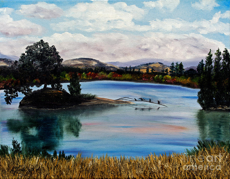 Los Gatos Lake Painting by Laura Iverson