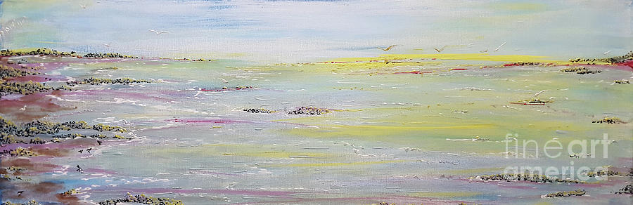 Sunset Painting - Los Osos Beach by Cheryle Gannaway
