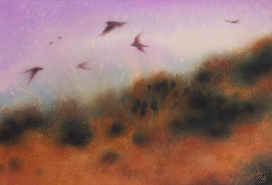 Los Penasquitos Canyon VII or the Swallows Return Painting by Robin Street-Morris