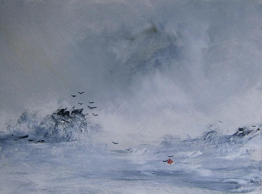 Rough Sea Painting - Lost Bouy by Andy Davis