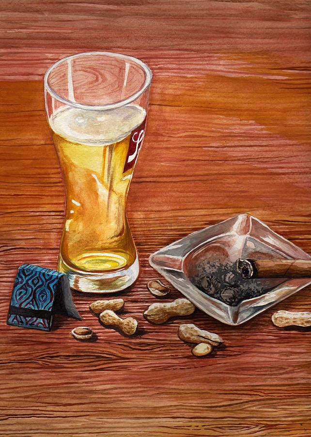 Beer Painting - Lost Cause by Carrie Auwaerter