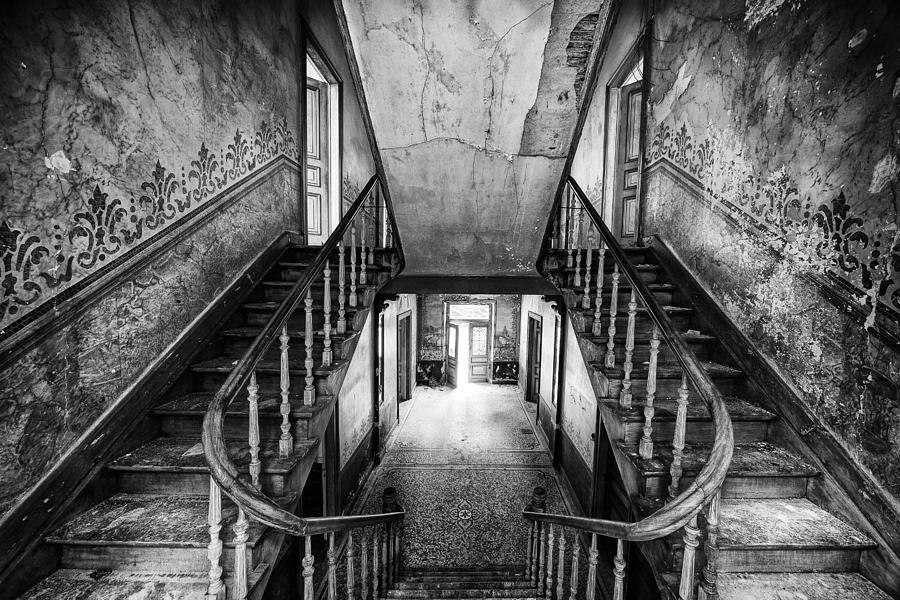 Lost glory staircase - abandoned castle Photograph by Dirk Ercken