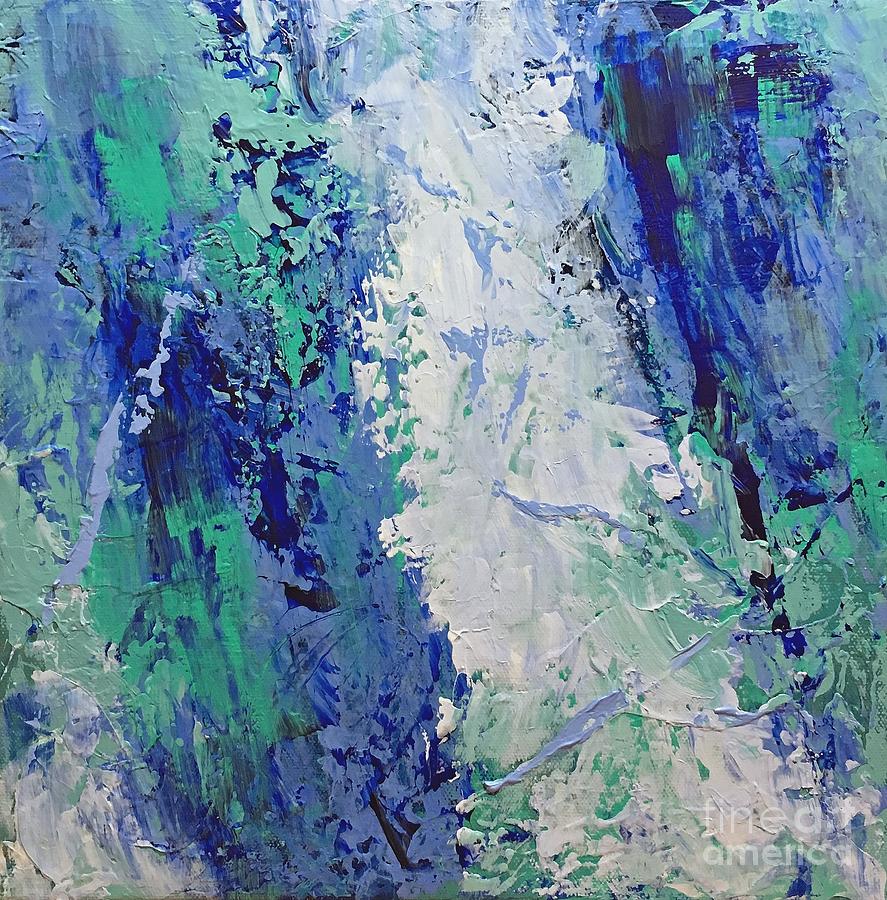 Abstract Painting - Lost in Blue by Mary Mirabal