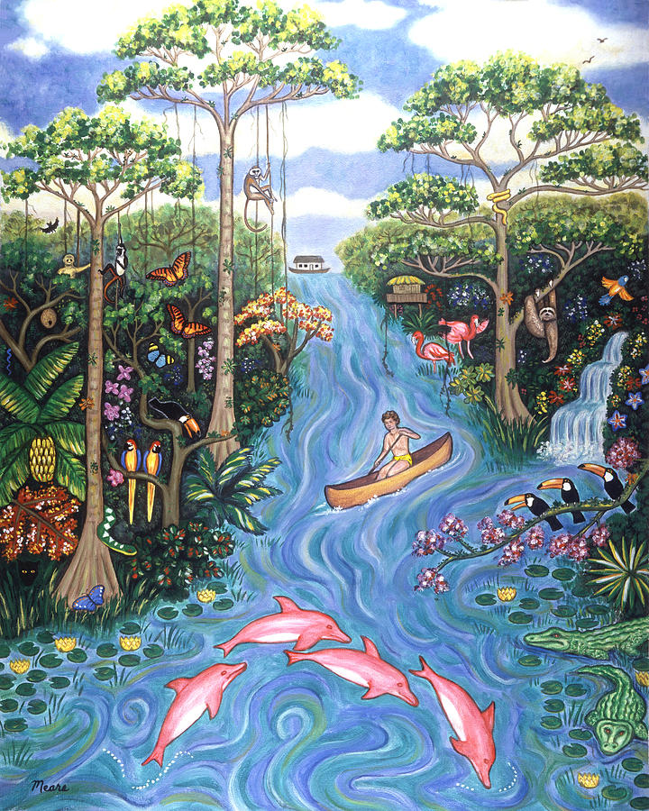 Landscape Painting - Lost in the Amazon by Linda Mears