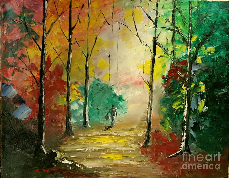 Lost In The Forest Painting by Puneet Kant Sharma - Pixels