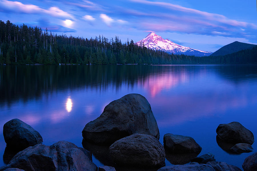 Lost Lake Moonrise Photograph by Patrick Campbell