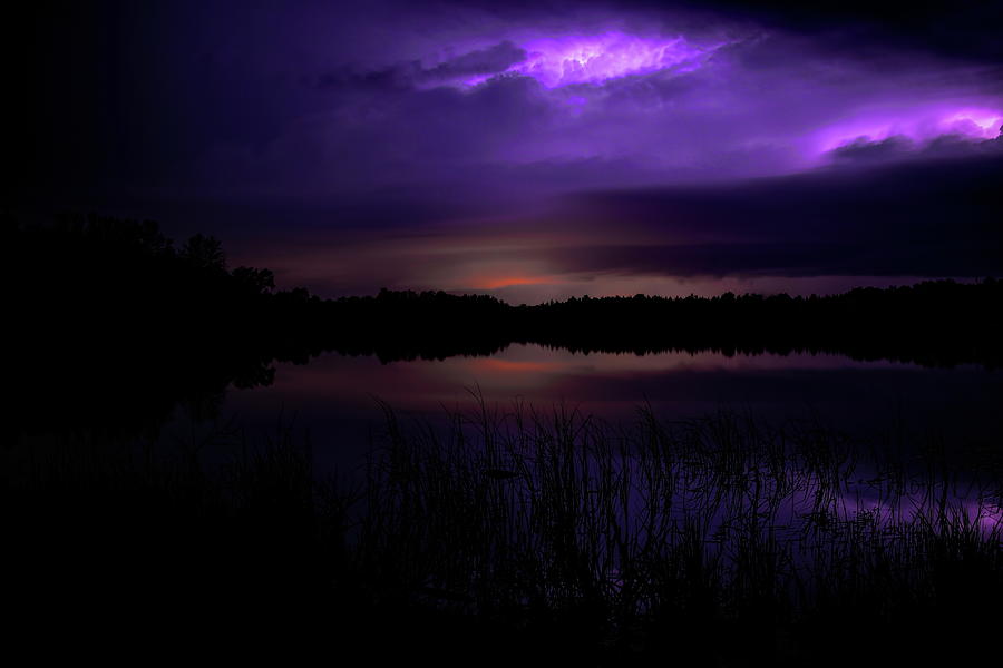 Lost Lake Purple Lightning Photograph by Dale Kauzlaric