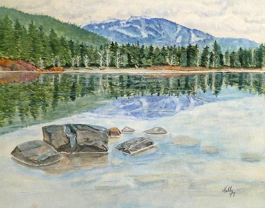 Lost Lake Whistler BC Canada Painting by Kelly Mills