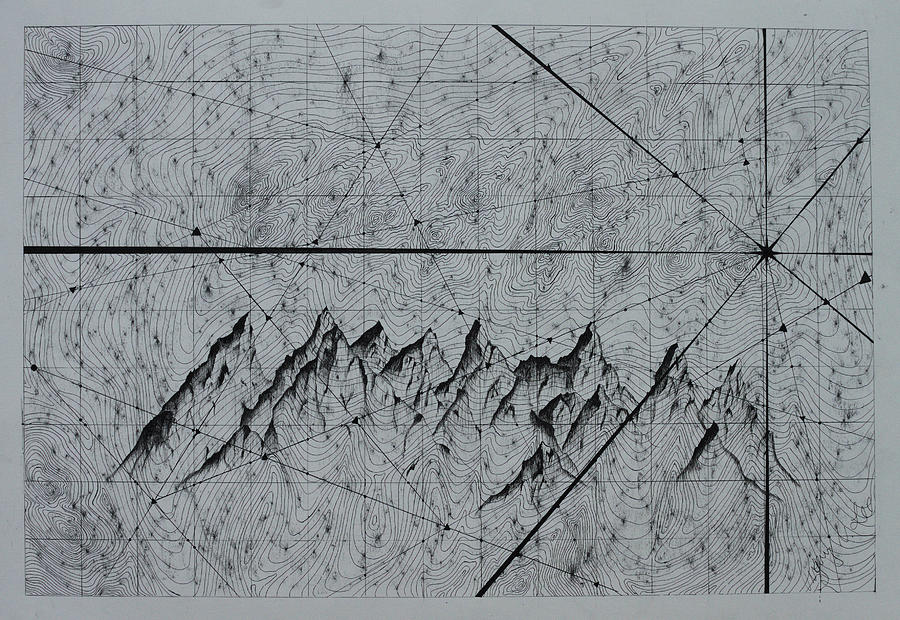 Lost Mountains II Drawing by Gregory Lee