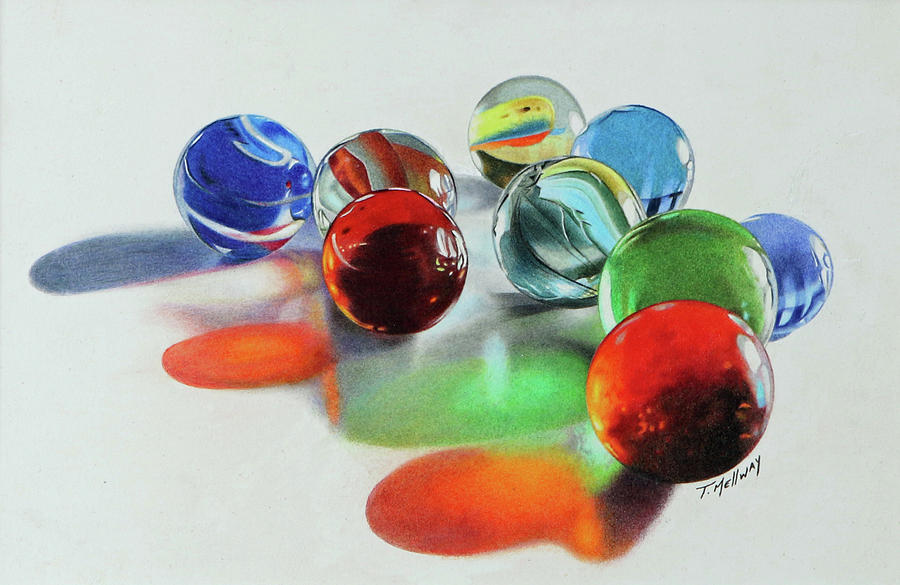 Lost My Marbles Drawing by Terry Mellway | Fine Art America