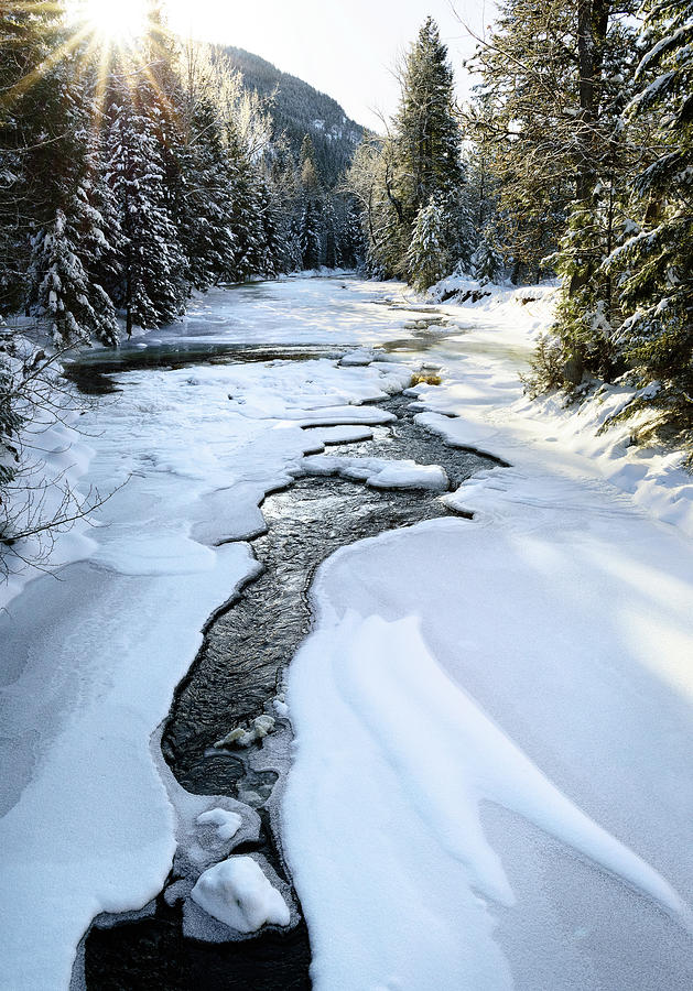 Lostine River in Winter Photograph by Adele Buttolph - Fine Art America