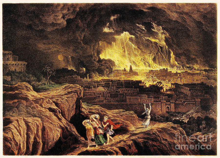 Lot And Family Fleeing Sodom Photograph by Wellcome Images - Fine Art ...