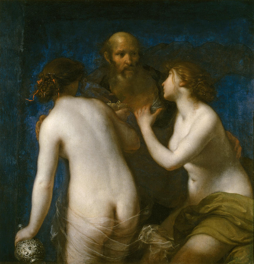 Lot and his Daughters Painting by Francesco Furini