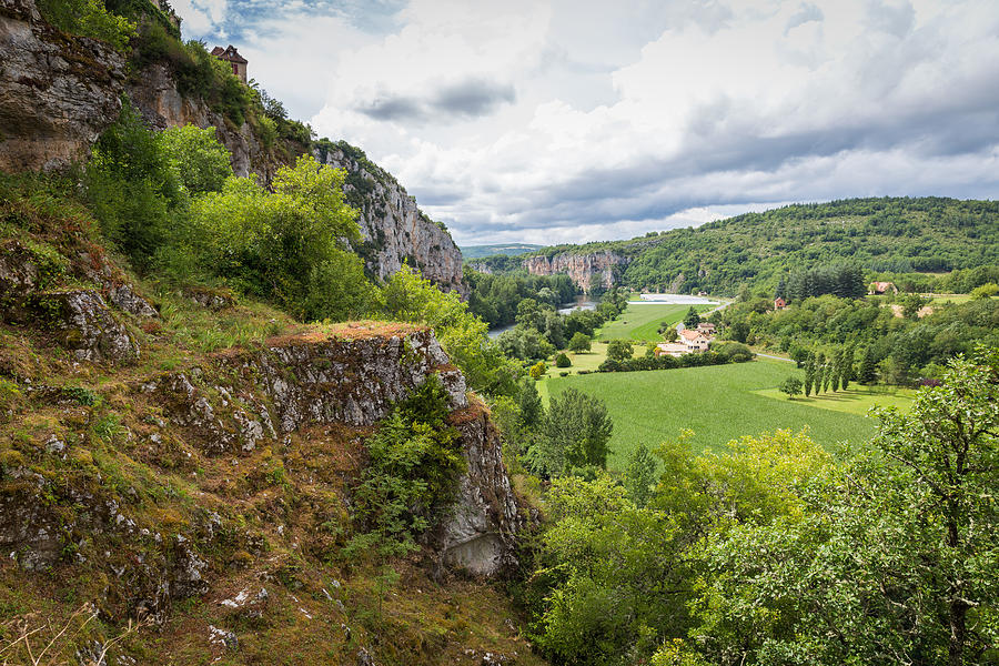 Lot River and the valley at Saint Circ Lapopie Photograph by Semmick Photo
