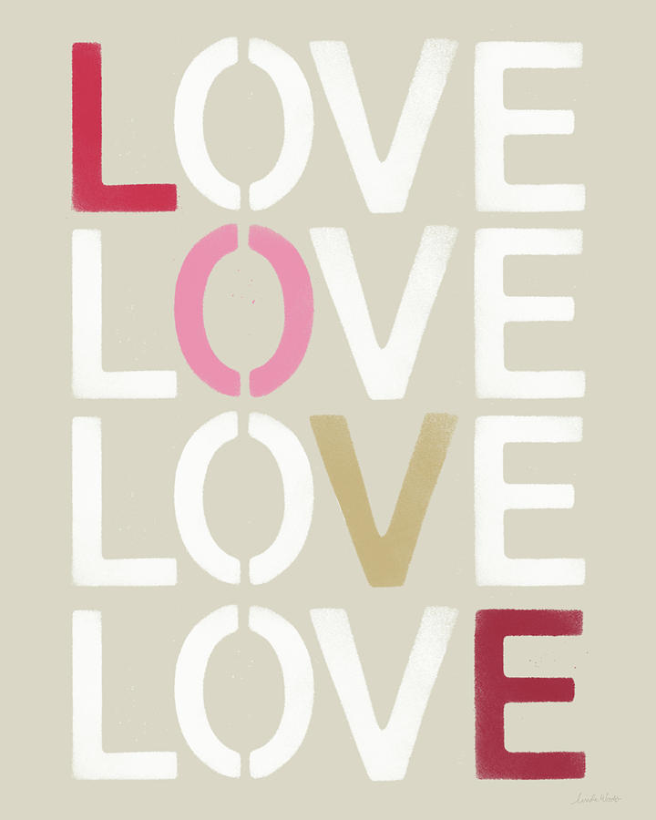 Lots Of Love- Art by Linda Woods Mixed Media by Linda Woods