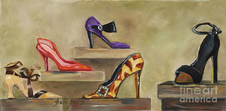 Lots of Shoes Painting by Pati Pelz