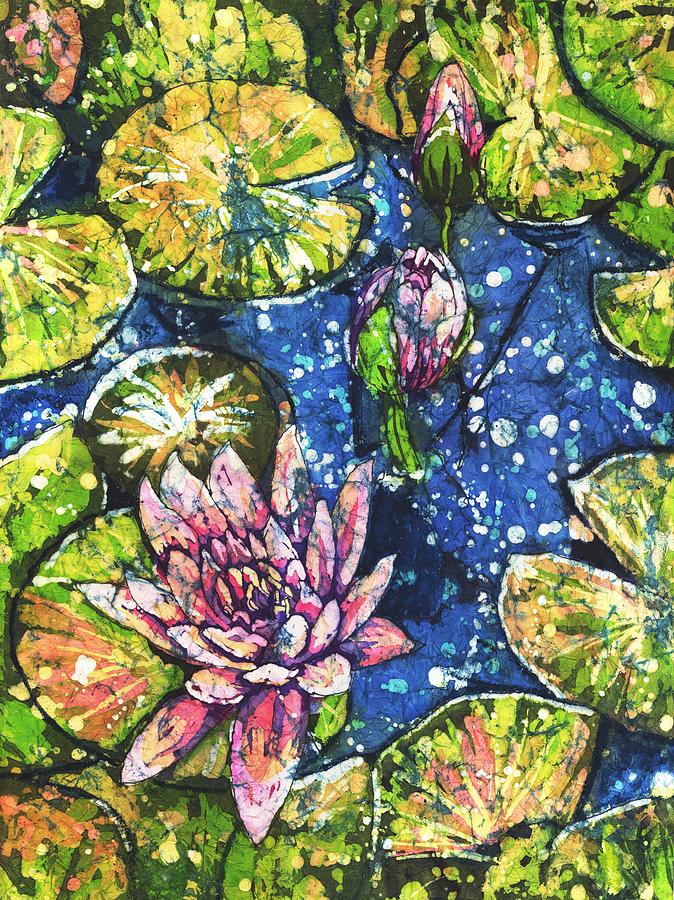 Lotus Painting by Annette McGuire - Fine Art America