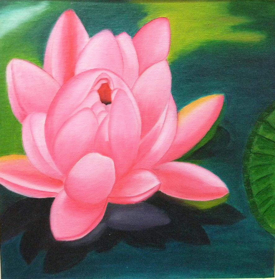 Lotus Bloom Painting by Pragya Suman - Fine Art America