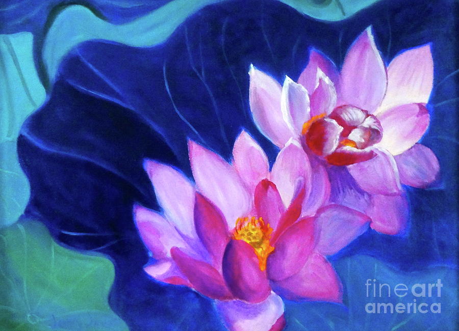 Lotus Blossom Painting by Jenny Lee