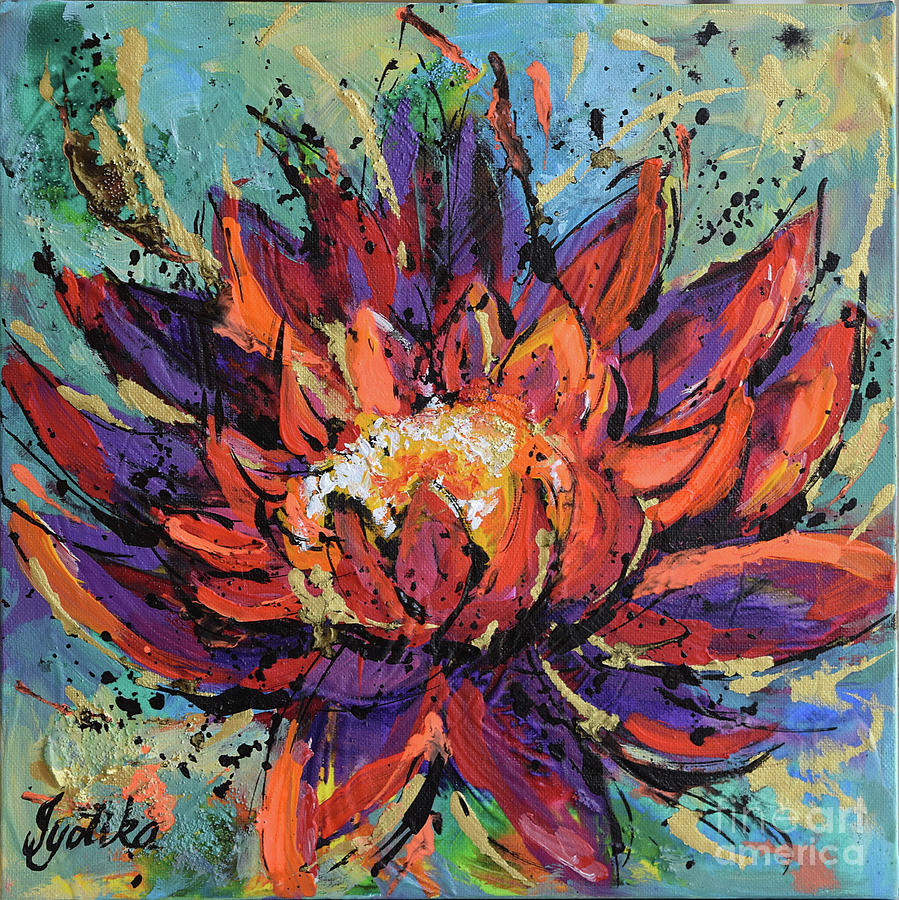 Lotus Blossom Painting by Jyotika Shroff