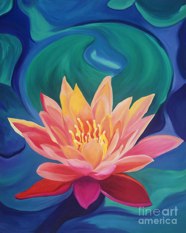 Maui Flowers Painting - Lotus Buddha Body by Cathy Carey
