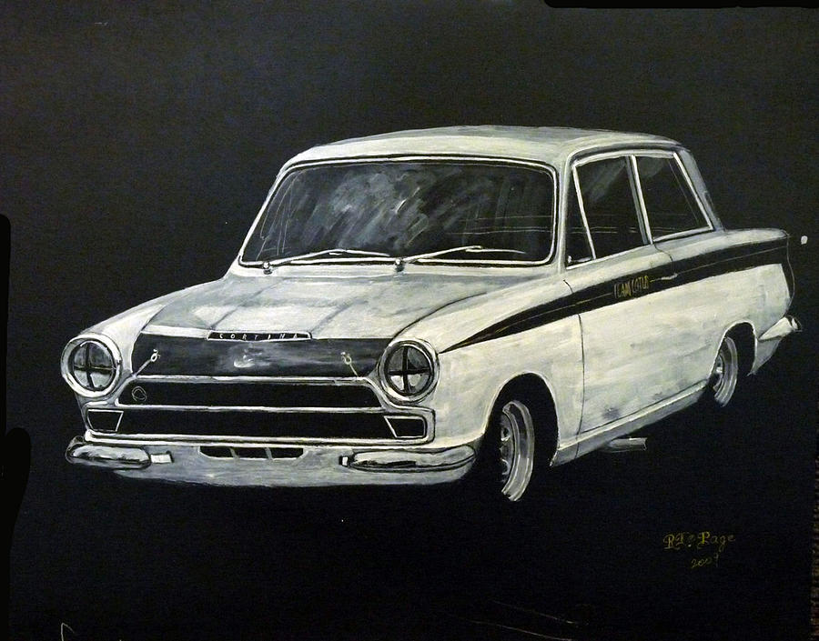 Lotus Cortina Painting by Richard Le Page