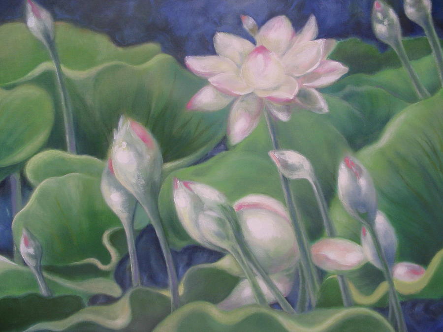 Lotus Painting by Eve Corin - Fine Art America