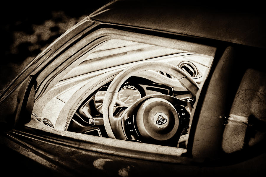Lotus Evora S Steering Wheel -1858s Photograph by Jill Reger