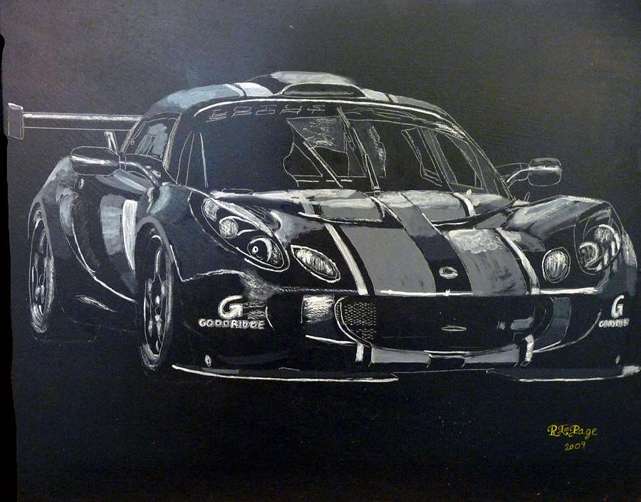 Lotus Exige GT3 Painting by Richard Le Page