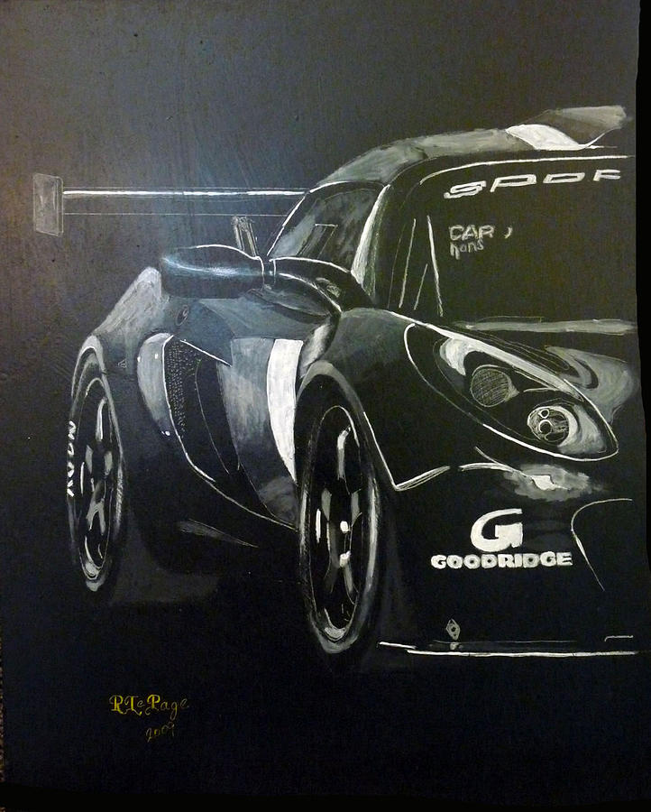 Lotus Exige GT3 side Painting by Richard Le Page