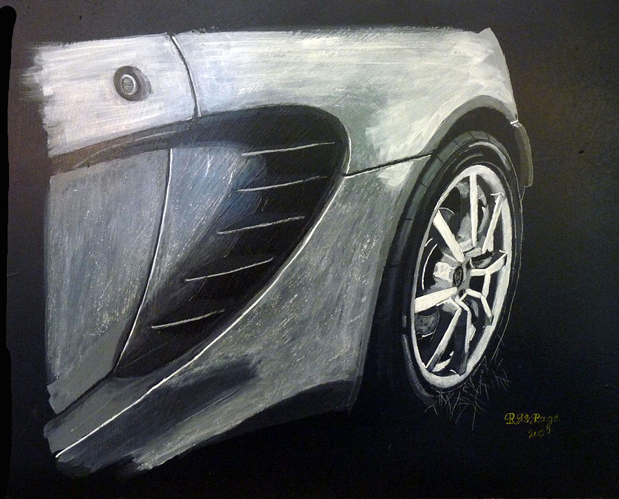 Lotus Exige Rear Side Painting by Richard Le Page