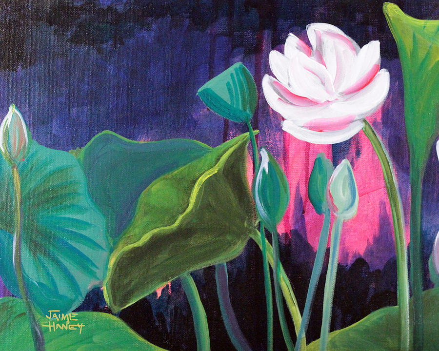 Lotus Garden 2 Painting by Jaime Haney