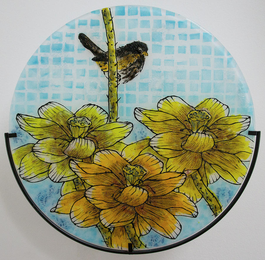 Nature Glass Art - Lotus Garden by Michelle Rial
