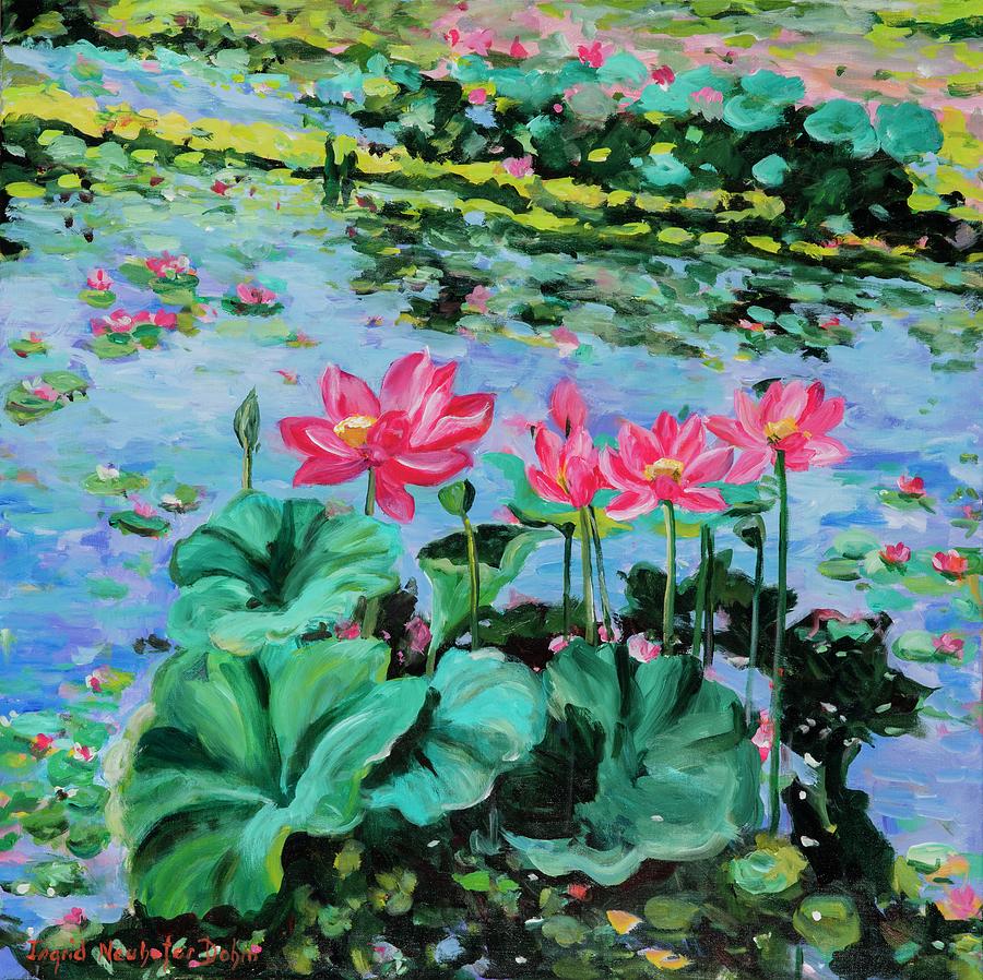 Lotus Painting by Ingrid Dohm