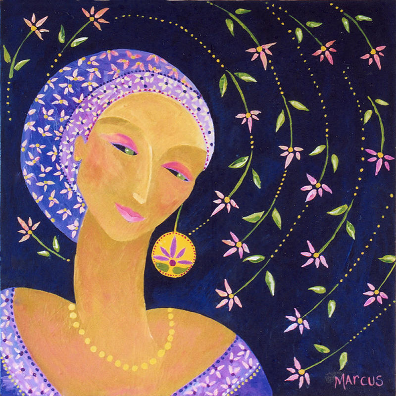 Lotus Lady 2 Print by Leslie Marcus Lotus Lady 2 Print by Leslie Marcus