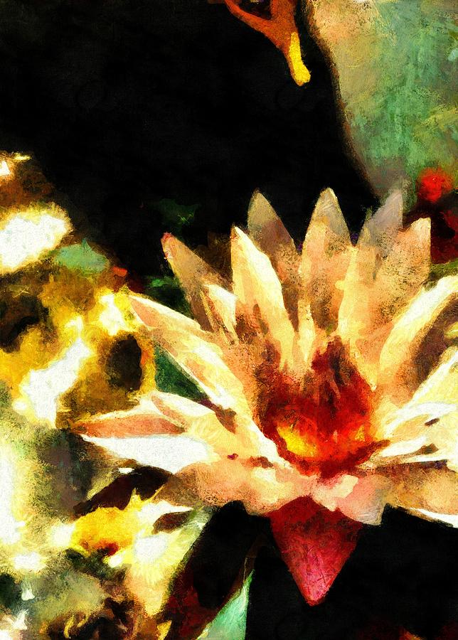 Lotus Painting by Lelia DeMello