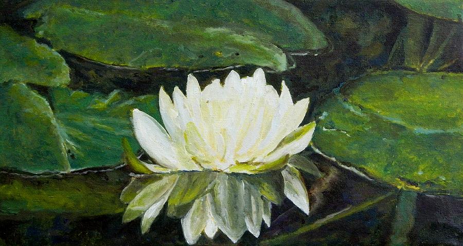 Lotus Painting by Louise Ellis - Fine Art America