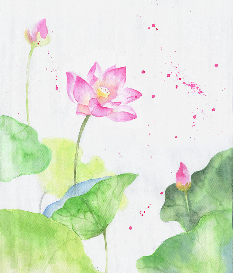Lotus Painting Painting by Tina Zhou