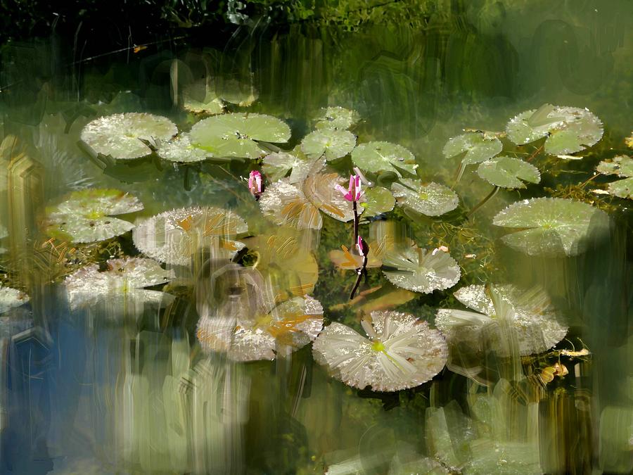 Lotus Pond 1 Painting by Usha Shantharam