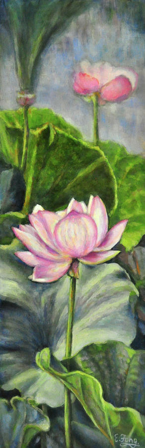 Lotus Pond Painting by Eileen  Fong