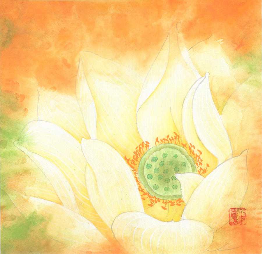 lotus set NO.3 Painting by Tina Zhou