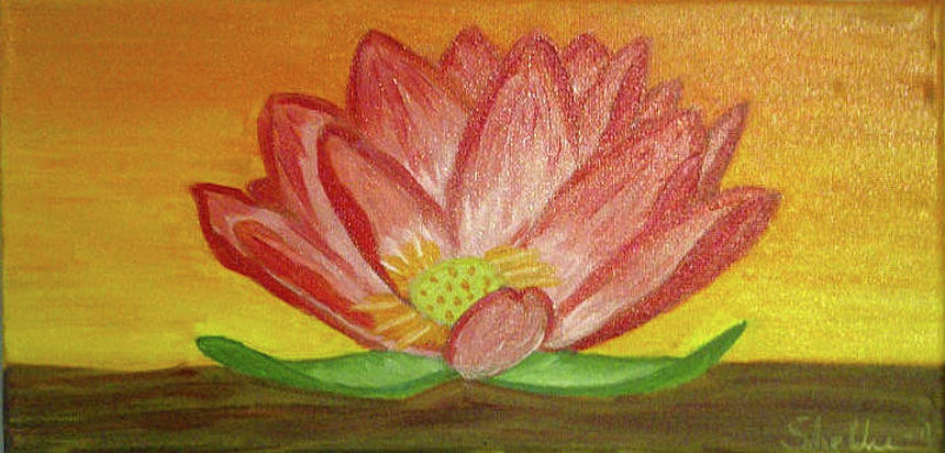 Lotus Setting Painting