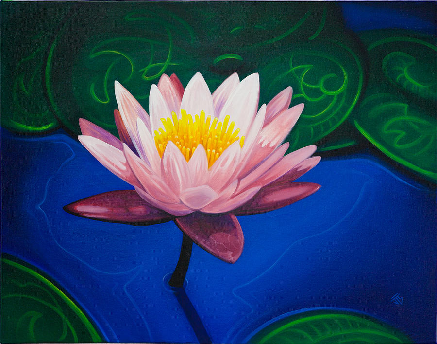 Flowers Still Life Painting - Lotusness by Joshua South