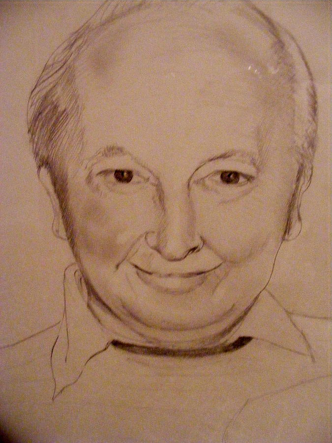 Lou Chapman portrait Drawing by Nancy Kane Chapman