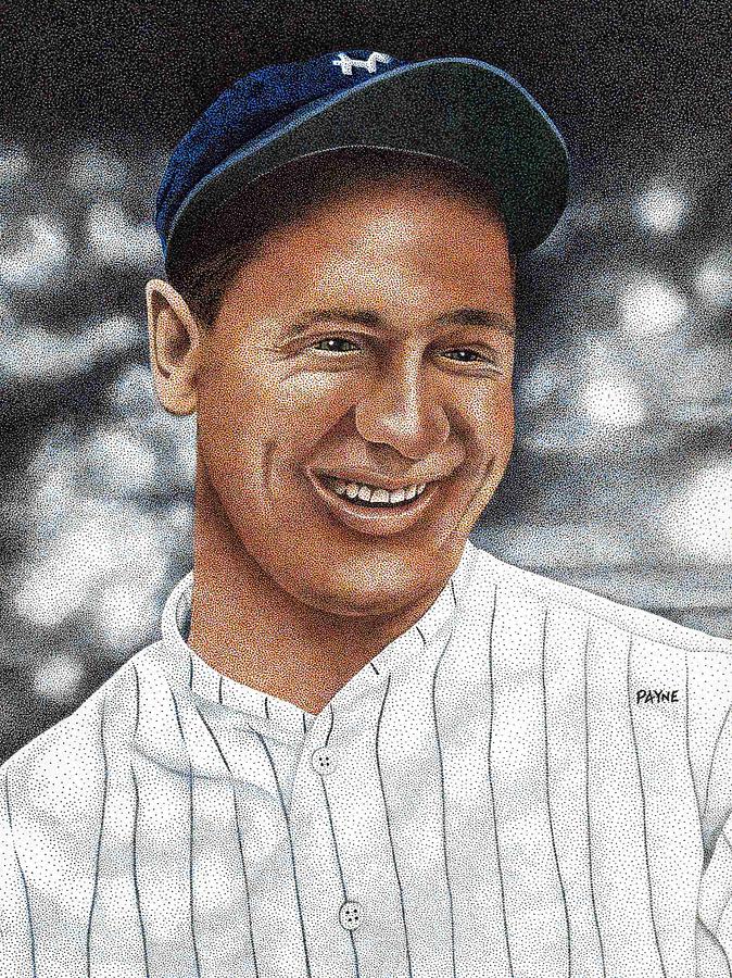 Lou Gehrig Drawing by Rob Payne